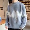 thumbnail image 2 of Suéteres de cuello alto blancos para hombre, ropa con gráficos, suéteres de punto para hombre, un diseñador de lujo, cuello alto, invierno 2024, novedad X, 2 of 4