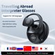 thumbnail image 3 of Auriculares Bluetooth, pequeños auriculares con traductor de idiomas y pantalla digital, auriculares inalámbricos Bluetooth 5.4 colgantes, auriculares abiertos, compatible con 144 idiomas diferentes,, 3 of 9