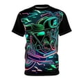 thumbnail image 1 of 1970's Retro Neon Lights Classic Motorcycle - AOP T-Shirt (S-3XL), 1 of 7