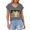 Dark Gray, variant on Purple Graphic Tees S-5XL V Neck Whimsical Easy Tiger Print Tshirt Casual Shirts Tops