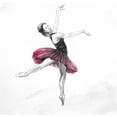 thumbnail image 2 of Atelier B Art Studio 27x26 White Modern Wood Framed Museum Art Print Titled - Small Pink Ballerina, 2 of 4