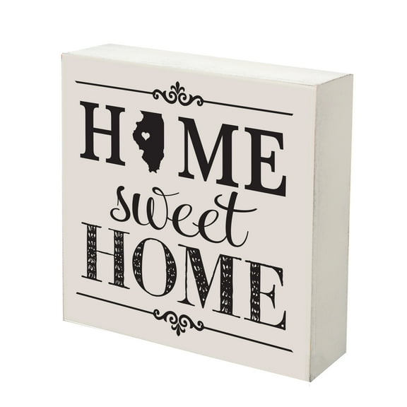 LifeSong Milestones 6x6 Shadow Box White- Kansas (Home Sweet Home)