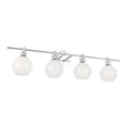 thumbnail image 5 of Collier 4 light Chrome and Frosted white glass Wall sconce, 5 of 15