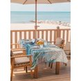 thumbnail image 2 of Outdoor Tablecloth with Umbrella Hole for Patio/Picnic/Party/Camping, Teal Sea Turtle Waterproof Table Cloth Rectangle Table Cover Washable, Coastal Summer Beach Coral Seaweed Vintage (60"x 120"), 2 of 8