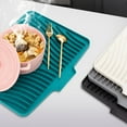 thumbnail image 6 of 15.75*12.99*0.59 inch Silicone Dish Drying Mat, Silicone Draining Drying Mat, Sink Drainer Mat Drain Pad for Kitchen Counter Dish Rack Sink Area(Gray), 6 of 7