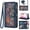 Blue, variant on Asuwish Phone Case for Samsung Galaxy A25 5G/A24 4G/M34 /F34 Wallet Cover With Tempered Glass Screen Protector Crossbody Wrist Strap Flip Pattern Zipper Credit Card Holder Cell A 25 25A 24A LTE Blue