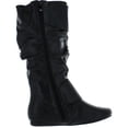 thumbnail image 2 of Forever Link Women's Klein-80 Round Toe Slouchy Bank Boot with Buckle Accent, 2 of 4