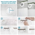 thumbnail image 4 of No Hook Shower Curtain, Dark Green Striped Shower Curtains for Bathroom with See Through Top Window, Abstract Modern Geometric Stripes Waterproof & Washable Bath Curtain Extra Long 72"x84", 4 of 9