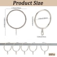 thumbnail image 2 of 1set Iron Drape Sliding Eyelet Rings Drapery Curtain Rings Hanging Rings Platinum 58x44x3mm Hole 5mm Inner Diameter 38mm 28pc/set, 2 of 5