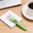 thumbnail image 5 of ROLKFUK 4-in-1 Retractable Ballpoint Pen Mini Cute 3D Bunny Design Multicolor 4 Colors Pens for Ki-ds Sch-ool Supplies Easter Basket Stuffers Party Favors Pocket Sized, 5 of 6