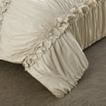 thumbnail image 5 of EvJk 7 Piece Ruched Pleat Comforter Set, Camel Romantic Bed in a Bag, King, 5 of 8