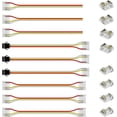 thumbnail image 2 of EFEMF-12mm 3-Pin Connectors for RGB Smart IC COB LED Strip Lights,Solderless Terminal Connection Kit,Dual-End Extension,Strip to Male Plug,Gapless,Strip to Wire Connectors,24V 12V 5V LED Light Strips, 2 of 4