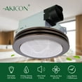 thumbnail image 5 of Akicon 80 CFM Frosted Glass Cover Bathroom Ventilation Fan, 2.0 Sones, - Oil Rubbed Bronze, 5 of 5