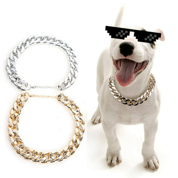 Dog Chain Collar Chunky Metal Pet Training Choker Collar Puppy Chain Necklace