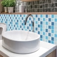 thumbnail image 6 of CHENG 10 Pack Peel and Stick Backsplash Tiles 3D Wall Tiles Stickers for Kitchen Bathroom, 3.94*3.94, Sea Blue, 6 of 7