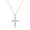 XL193 Gold + White Diamond, variant on Necklace Copper Inlaid Zircon Cross Necklace, Trendy Classic Neutral Wind Cross Necklace.
