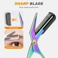 thumbnail image 3 of Autpvcol Black Eyebrow Trimmer Scissor, Eyebrow Scissors with Comb, Makeup Tool, Non-Slip Eyebrow Cutter, Eye Brow Razors, Eye Brow Shaper Trimming, 3 of 7