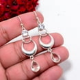 thumbnail image 4 of White Topaz Gemstone 925 Sterling Silver Chandelier Earring 2.26" E100353, Christmas Gift, 4 of 4