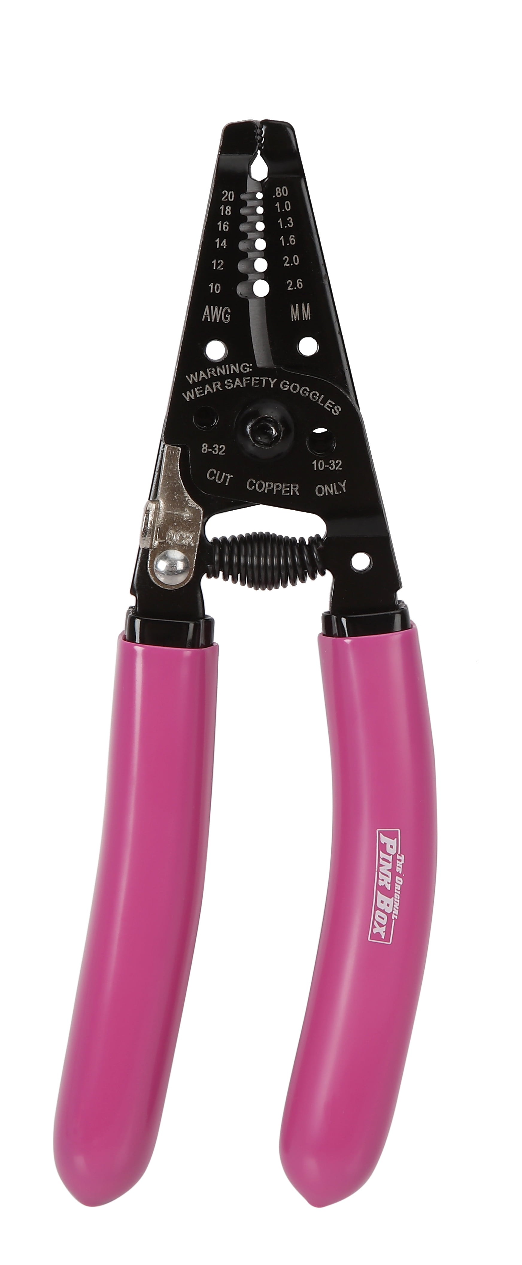 7Inch Spring Loaded Wire Strippers and Cutters, Pink