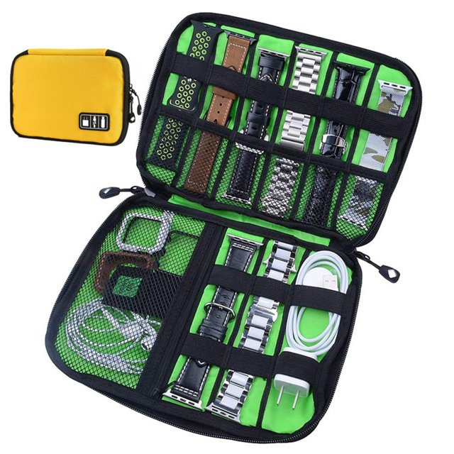 Watch Organizer Case Multifunction Waterproof Nylon Travel Storage Bag for Apple Watch Strap Band Case Watchband Holder Pouch