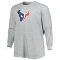 thumbnail image 2 of Men's Heather Gray Houston Texans Big & Tall Waffle-Knit Thermal Long Sleeve T-Shirt, 2 of 3