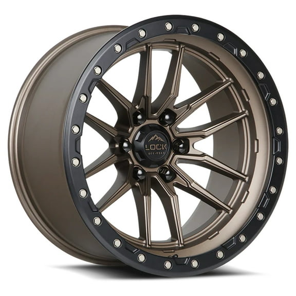 Lock Off-Road KRAWLER 17X9 6X139.7  1mm Matte Bronze Wheel Rim 17" Inch