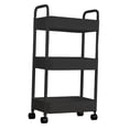 thumbnail image 3 of 3 Tier Mobile Utility Cart Organizer Holder Free Standing Storage Shelves Corner Black, 3 of 8
