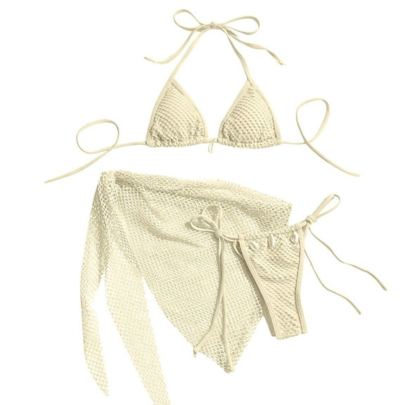 Enjoytime 3 Piece Bikini Swimsuits for Women Swim Top with Bikini Bottom and Skirt Bathing Suits