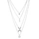 thumbnail image 1 of Collar En Capas Para Mujer, Collar De Luna, Colgante De Tarjeta, Cadena De Plata, Joyería, Collar Multicapa Con Disco De Luna, Regalo De Cumpleaños Eigraketly AP007542-02, 1 of 6
