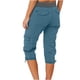 thumbnail image 5 of Pantalones capri cargo de verano Umfun para mujer, pantalones casuales elásticos de cintura alta, pantalones holgados de playa, pantalones cortos con cordón para vacaciones, 5 of 5