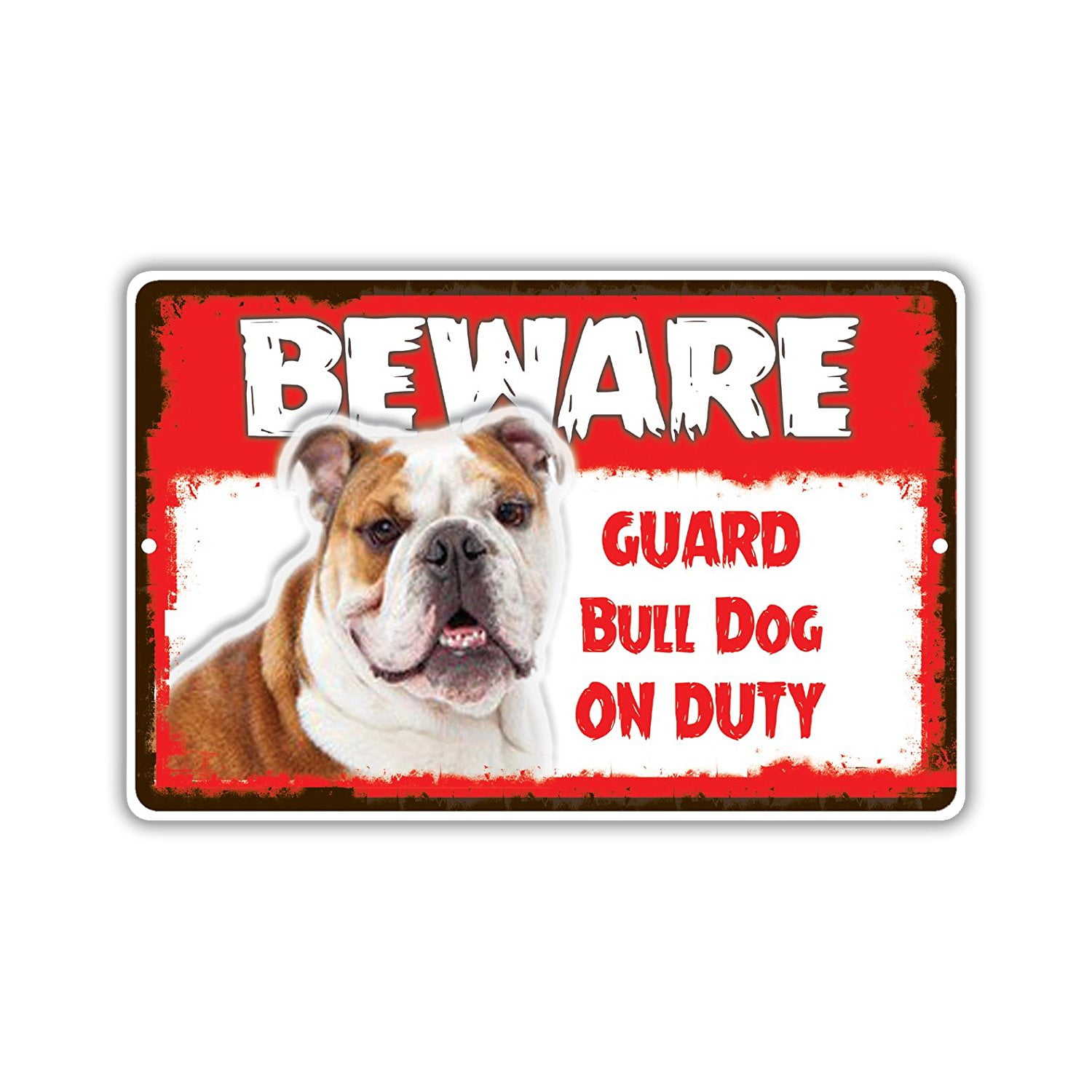 Beware of Bulldog Aluminum Any Name Personalized Novelty Car License Plate 