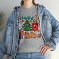 thumbnail image 5 of Happy Hallothanksmas T-shirt Cute Halloween Thanksgiving Christmas Shirt Sport Grey XL, 5 of 6