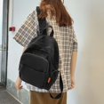 thumbnail image 3 of Fashion Women Solid Color Backpack Students Canvas School Knapsacks (Green), 3 of 10