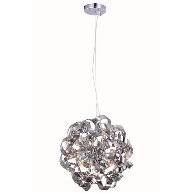 Elegant Lighting 2104D18SS 18 x 18 in. Ritz 7 light Chrome Pendant