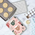 thumbnail image 5 of Yayeee Pot Holders Kitchen Heat Resistant with Pocket 7"x9.8" Cotton Oven Cooking Hot Pads, Brown Christmas Cups, 5 of 7