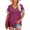 Wine Red, variant on Zoeecloth Womens V Neck Tees Shirts Short Sleeve Color-Matching T-Shirt Tops Loose Casual Shirt S-XXL