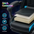 thumbnail image 6 of JONPONY Gaming Chair,Racing Style RGB LED Lights,Ergonomic Video Game Chair with Footrest and Lumbar Support ,High Back Reclining Computer Chair for Adults (Black/Blue), 6 of 9