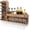 Regular without LED, variant on Wine Rack Wall Mounted Wood,Alcohol Shelf with Bottle Stemware Glass Holder Rustic Whiskey Display Storage with Cork Storage for Home Bar Kitchen Decor (Regular Without LED)