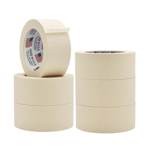 WOD Tape General Purpose Masking Tape 1.88 in x 60 yd. Beige, 6 Pack