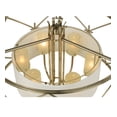 thumbnail image 6 of Meyda 135929 38.5 in. Penelope 6 Light Pendant, Brushed Nickel White Shantung Silkette, 6 of 7