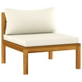 thumbnail image 6 of vidaXL 4-Seater Patio Sofa with Cream Cushion Solid Acacia Wood, 6 of 8