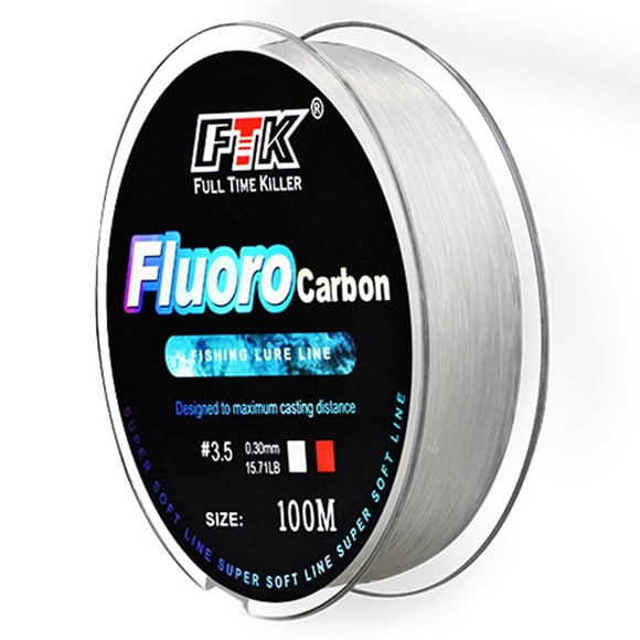 Bgsha 100M Fluoro Fishing Lure Line 4.13-34.32LB Fiber Leader Soft Line