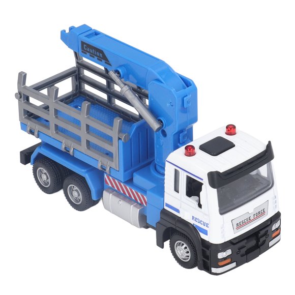 Log Tractor Model, Logging Truck Toy Alloy Body Light Music Effect  For 6 Years Old Above Blue