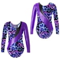 thumbnail image 6 of MSemis Kids Girls Gymnastics Dancewear Sparkly Long Sleeves Leotards, 6 of 6