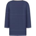 thumbnail image 4 of Womens 3/4 Sleeve T-Shirts V Neck Buttons Tops Neck Cute Tunic Floral Print Tops Basic Tees Blouses Fashion Loose Fit Pullover Casual Basic Shirts, 4 of 4