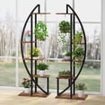 thumbnail image 2 of Tribesigns 5-Tier Plant Stand with Hook, Multifunctional Curved Display Shelf Flower Stand Rack, 2 of 7