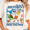 thumbnail image 5 of Godmerch We Are All Different Teacher Shirt for Women Back to School Cute Ocean Classroom Motivational Graphic Tee Gift, 5 of 7