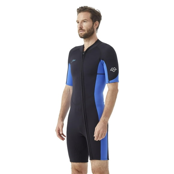 Traje de neopreno corto Hevto 2mm para hombre para surf y buceo azul