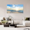 thumbnail image 4 of HFDF Beach Ocean Canvas Large Wall Art for Living Room Coastal Seagull Prints Seascape Sunrise Pictures Aesthetics Painting Artwork Office Home Decor for Bedroom Dining 20x16inch Framed, 4 of 6