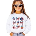 thumbnail image 4 of 4th of July Patriotic Sweatshirt for Women & Kids USA Red White Blue Family Matching Crewneck White Sweatshirt Youth Small, 4 of 8